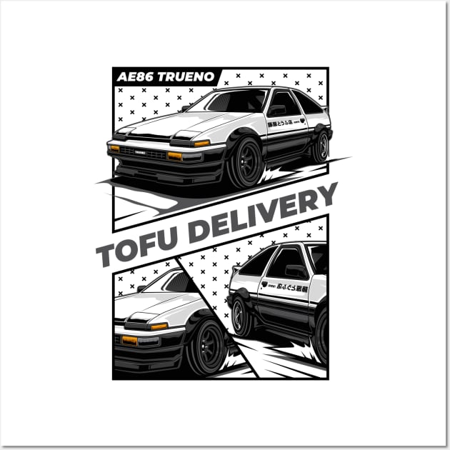 AE86 Trueno Initial D Wall Art by cturs